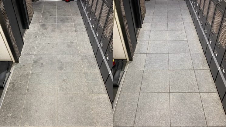 Tile restoration before and after