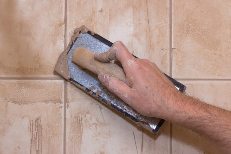 Epoxy regrouting bathroom tiles