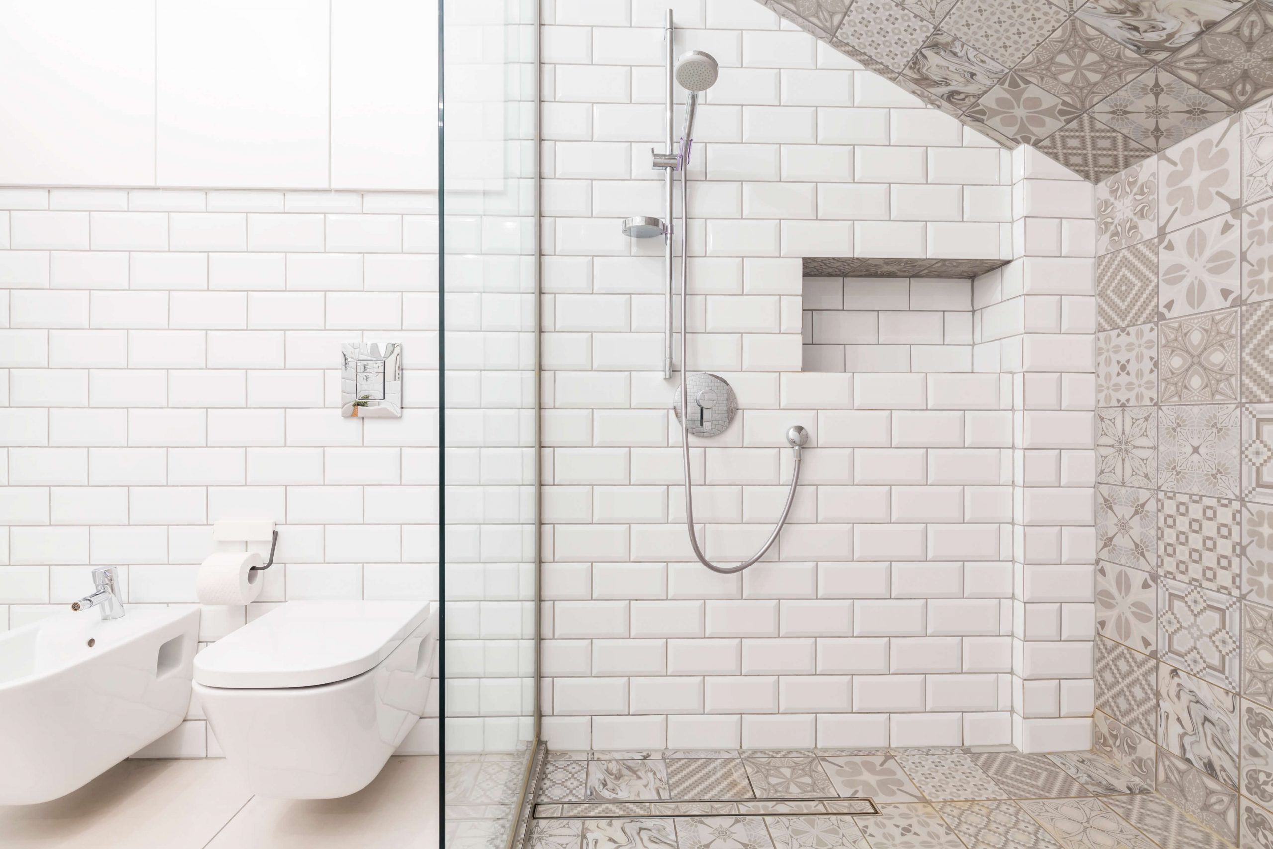 Bathroom after a complete renewal tiles